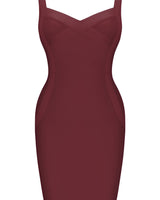Sweetheart Neck Bandage Dress with Shoulder Straps