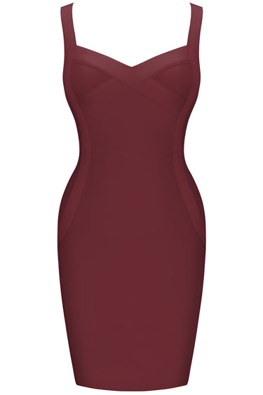 Sweetheart Neck Bandage Dress with Shoulder Straps