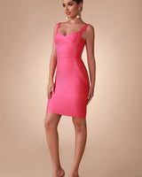 Sweetheart Neck Bandage Dress with Shoulder Straps