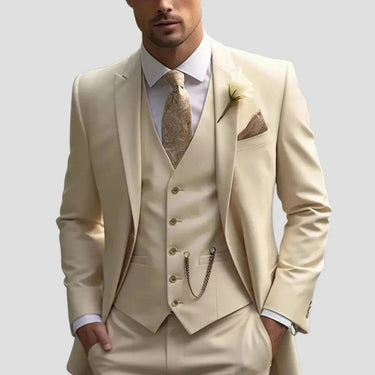 Detail shot of the waistcoat front, showing the close fit and button placket
