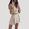 Tailored Women's Blazer Playsuit with Belted Waist