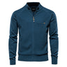Side view showing the long sleeves and ribbed hem