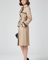 Close-up of the textured outer surface of the coat
