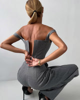 Three Piece Trouser Suit with Blazer and Corset Top