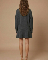 Two-Piece Knit Set with Sweater and Mini Skirt