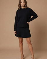 Two-Piece Knit Set with Sweater and Mini Skirt