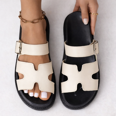 Walking Sandals with Contoured Footbed and Cushioned Sole
