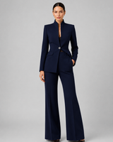 Model wearing the full co-ord set styled for a formal occasion