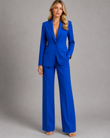 Back view of the co-ordinated blazer and trousers set