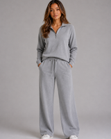 Back view of the co-ord set showing the relaxed silhouette