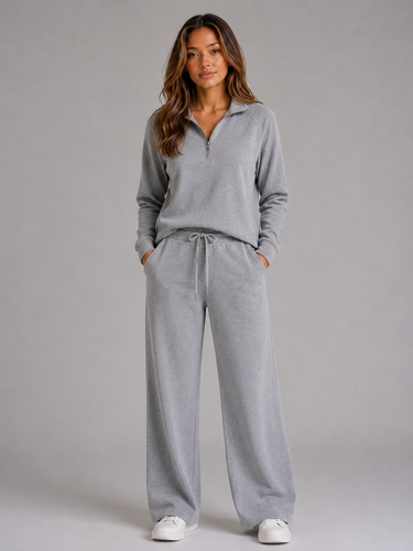 Back view of the co-ord set showing the relaxed silhouette