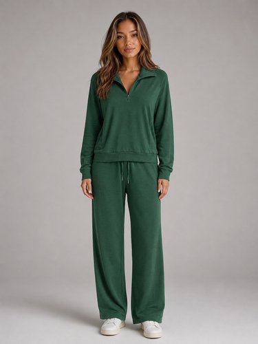 Flat lay of both pieces of the co-ord set arranged together