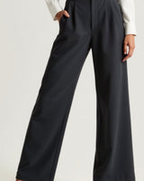 Wide-Leg Trousers with High Waist and Front Pleats