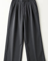 Wide-Leg Trousers with High Waist and Front Pleats