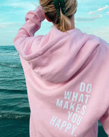Front view of a women's sherpa fleece pullover hoodie with kangaroo pocket