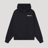 Close-up of graphic print detail on oversized womens hoodie