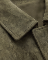 Close-up of the matte faux suede fabric surface