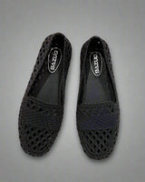 Woven Ballet Flats with Closed Toe