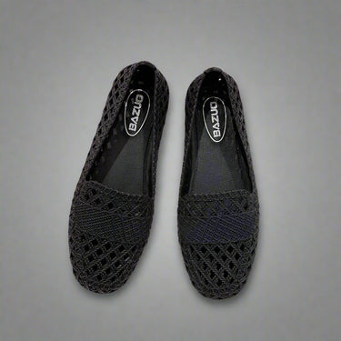Woven Ballet Flats with Closed Toe