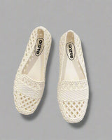 Woven Ballet Flats with Closed Toe