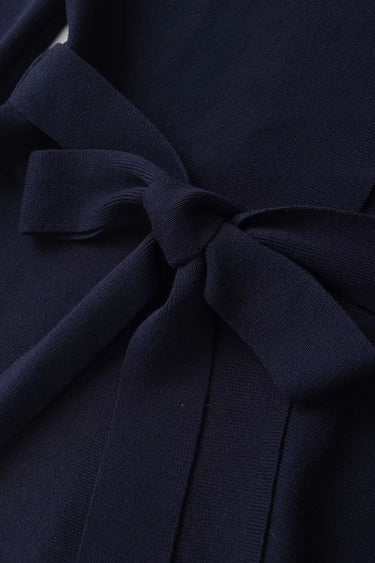 Wrap Blouse with Tie Waist and Long Sleeves