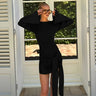 Wrap Knot Dress with Long Sleeves